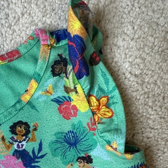 Disney Encanto Green Sleeveless Nightgown with Flutter Sleeves - Picture 4 of 10